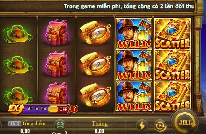 Giao diện trò chơi nổ hũ với các nút đặt cược và quay